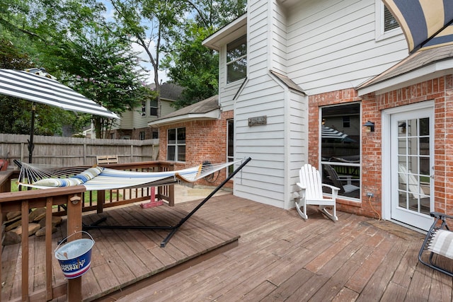 96 N Acacia Park Cir, The Woodlands, TX 77382 - view of wooden deck