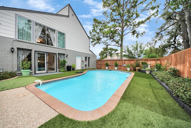 6803 Las Brisas Dr, Houston, TX 77083 - view of pool with a fenced backyard