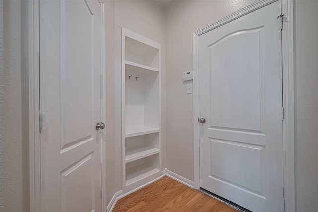 21002 Beech Landing Ln, Katy, TX 77450 - mudroom featuring light wood-style floors and built in features