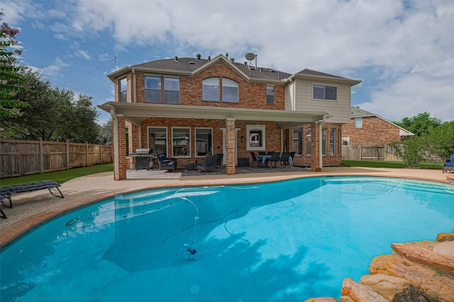 21002 Beech Landing Ln, Katy, TX 77450 - view of pool with a fenced backyard and a patio area