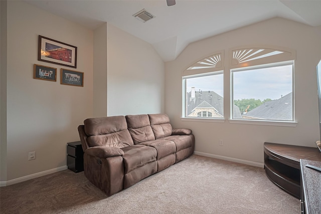21002 Beech Landing Ln, Katy, TX 77450 - living area with carpet floors and lofted ceiling