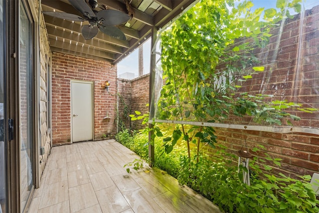 2829 Timmons Ln Unit 101, Houston, TX 77027 - view of patio / terrace with ceiling fan