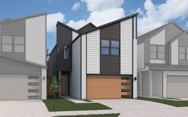 13208 Opera Dr, Houston, TX 77047 - contemporary house featuring brick siding and driveway
