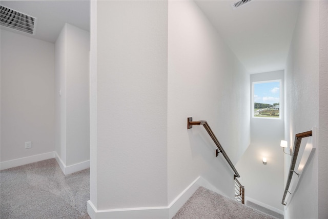 13208 Opera Dr, Houston, TX 77047 - stairs featuring carpet floors and baseboards
