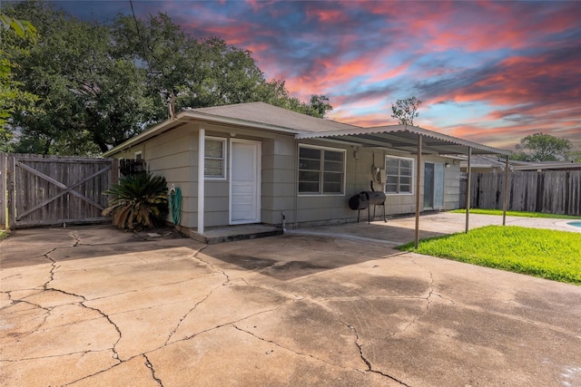 7734 El Rancho St, Houston, TX 77087 - ranch-style house featuring a patio area, a gate, and a pergola