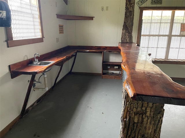 TBD S Fm 39, Donie, TX 75838 - kitchen featuring concrete floors, plenty of natural light, and open shelves