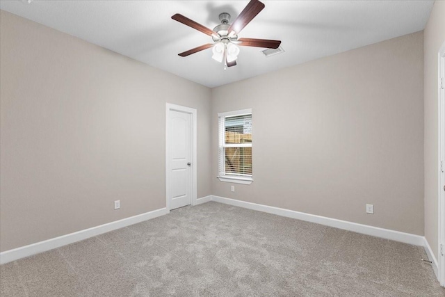 7970 Fowlie St, Houston, TX 77028 - carpeted empty room featuring a ceiling fan and baseboards