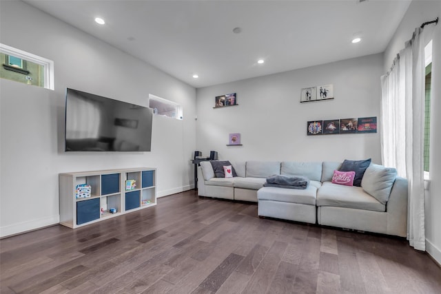 413 N Nagle St Unit B, Houston, TX 77003 - living room with wood finished floors and recessed lighting