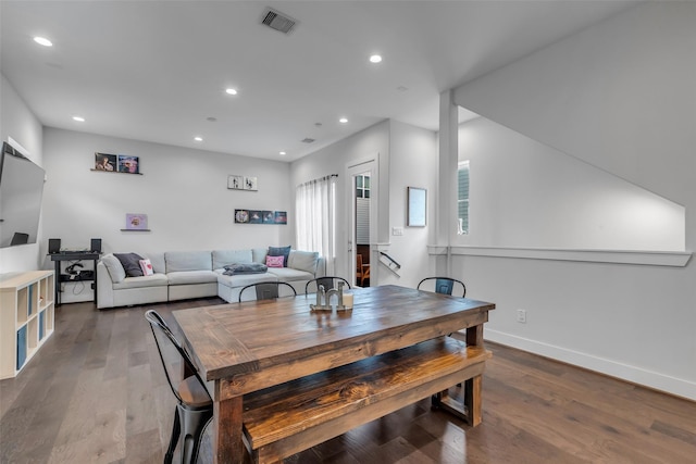 413 N Nagle St Unit B, Houston, TX 77003 - dining area featuring recessed lighting and wood finished floors