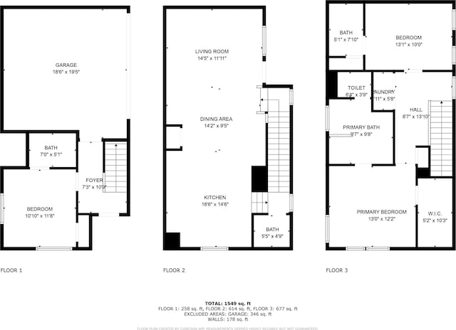 413 N Nagle St Unit B, Houston, TX 77003 - view of home floor plan