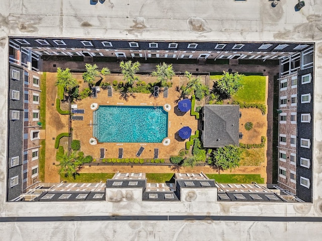 355 N Post Oak Ln Unit 839, Houston, TX 77024 - aerial view of a pool