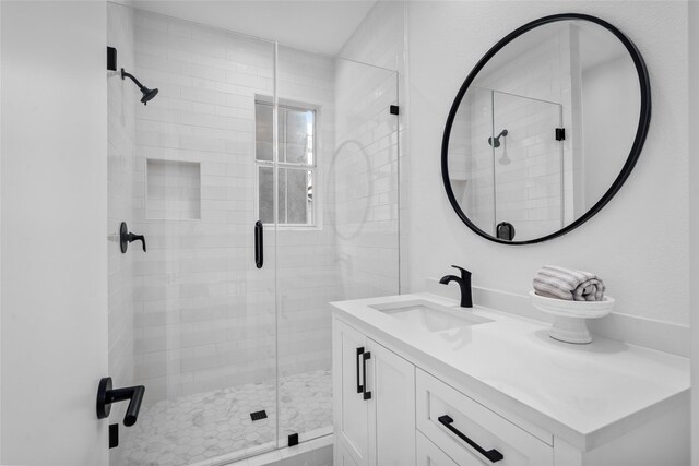 1801 Oneil St Unit C, Houston, TX 77019 - full bathroom with vanity and a shower stall