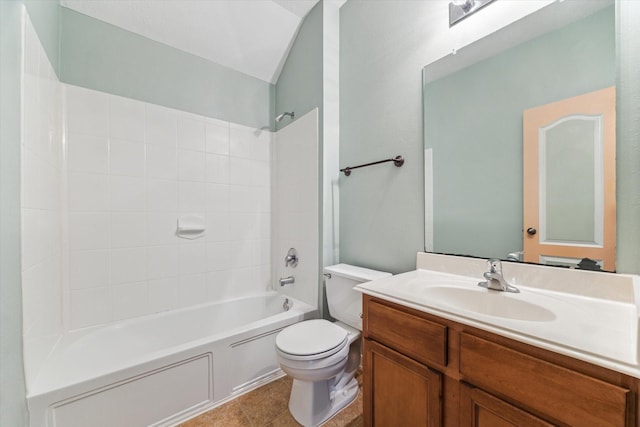 10207 Olive Mount St, Pearland, TX 77584 - bathroom with vanity, shower / bathtub combination, and tile patterned flooring