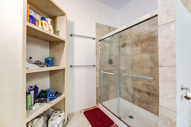 131 Canary Ln, Coldspring, TX 77331 - full bath with a stall shower and tile patterned flooring