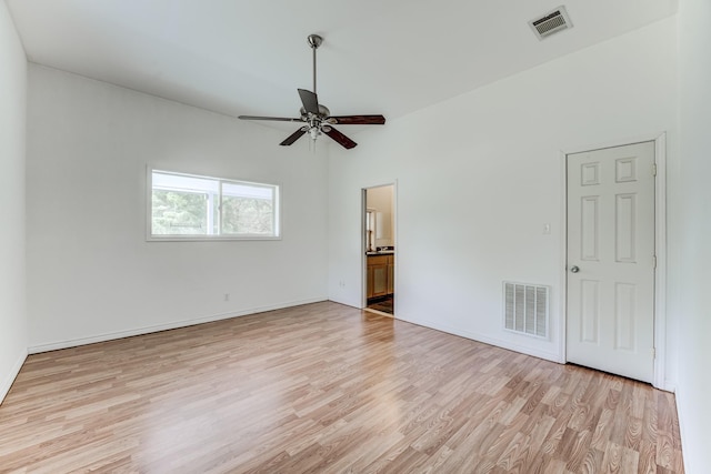 131 Canary Ln, Coldspring, TX 77331 - empty room featuring light wood-style flooring and a ceiling fan