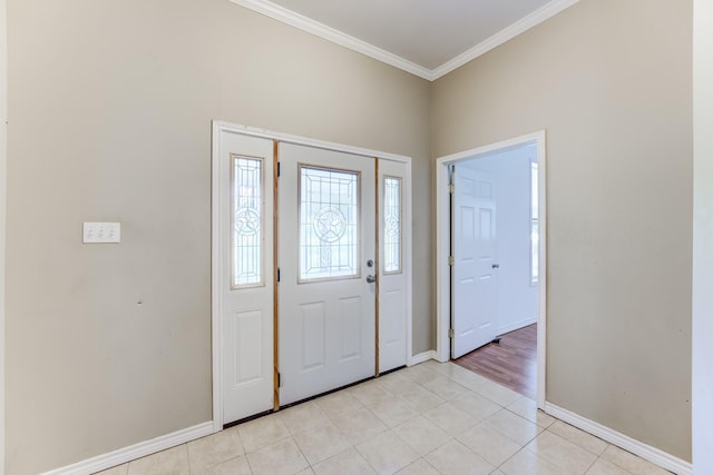 131 Canary Ln, Coldspring, TX 77331 - entryway with ornamental molding and light tile patterned floors