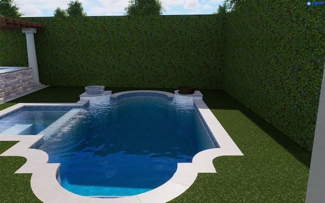 3751 Aberdeen Way, Houston, TX 77025 - view of swimming pool featuring a fenced backyard