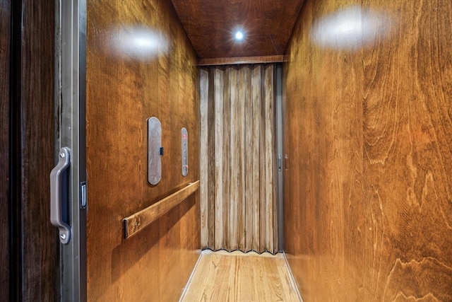 3751 Aberdeen Way, Houston, TX 77025 - elevator featuring wood finished floors