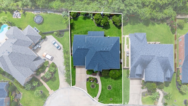 2326 Vinemead Ct, Katy, TX 77450 - aerial view of property and surrounding area featuring property parcel outlined