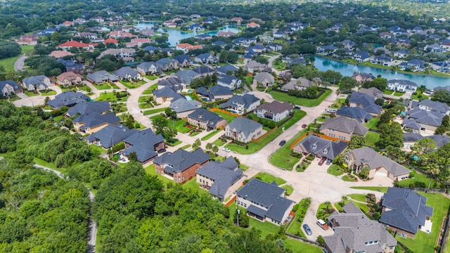 2326 Vinemead Ct, Katy, TX 77450 - aerial view of property's location with a large body of water and nearby suburban area