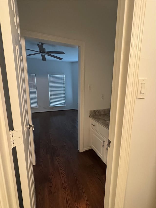 14410 Brentshire Ln, Houston, TX 77069 - corridor featuring dark wood-type flooring