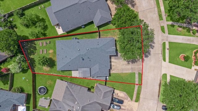 7206 Broadelm Dr, Houston, TX 77095 - aerial view of property's location with property parcel outlined