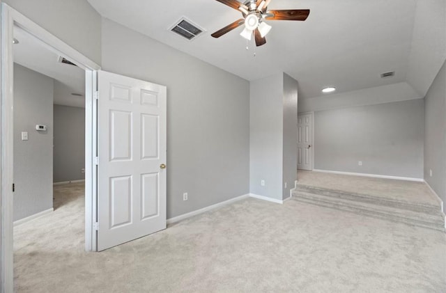 8814 Silent Willow Ln, Sugar Land, TX 77479 - spare room with ceiling fan, light carpet, and recessed lighting