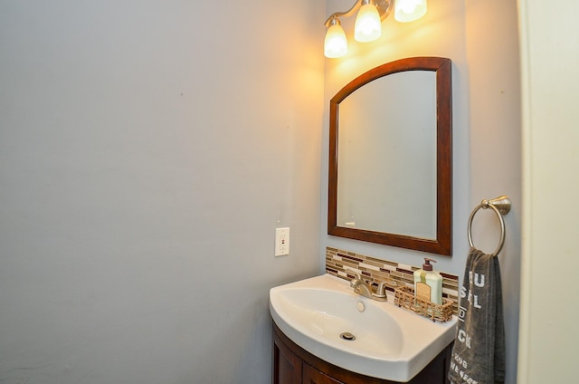 15018 Moss Boulder Ct, Houston, TX 77084 - bathroom featuring vanity and tasteful backsplash