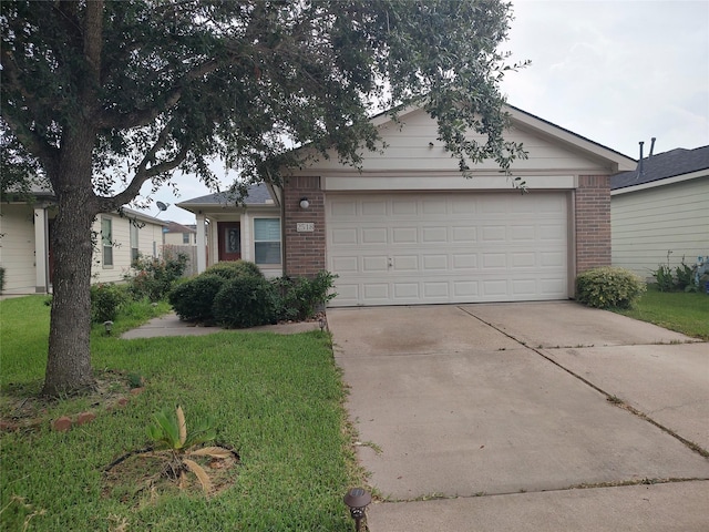 2518 Skyview Cove Ct, Houston, TX 77047 - view of front of house featuring brick siding, concrete driveway, and a garage