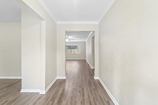 407 Gamewood Dr, Spring, TX 77386 - corridor featuring wood finished floors and ornamental molding