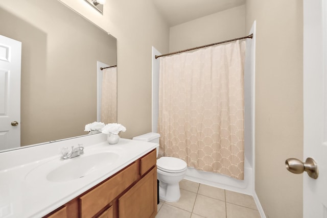 20234 Goss Hollow Ln, Katy, TX 77449 - full bath with vanity, tile patterned floors, and shower / tub combo with curtain
