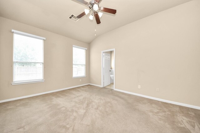 20234 Goss Hollow Ln, Katy, TX 77449 - carpeted empty room with a ceiling fan and lofted ceiling
