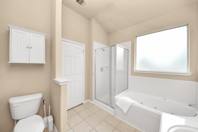 20234 Goss Hollow Ln, Katy, TX 77449 - full bathroom with a tub with jets, a stall shower, and tile patterned flooring