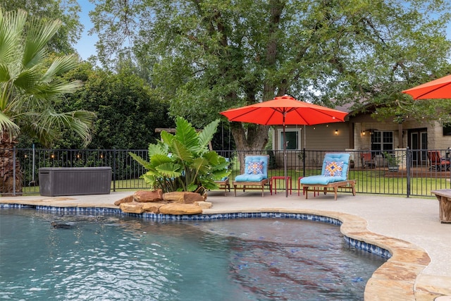 194 2 Mile Ln, Smithville, TX 78957 - view of swimming pool featuring a patio area