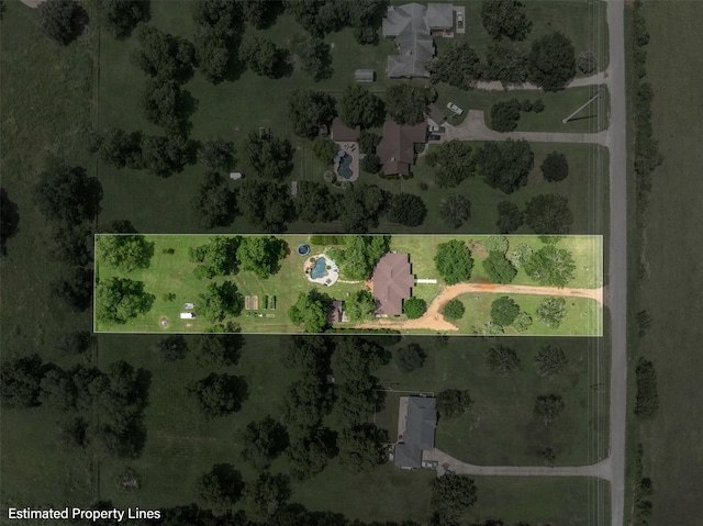 194 2 Mile Ln, Smithville, TX 78957 - aerial view of property and surrounding area featuring property parcel outlined