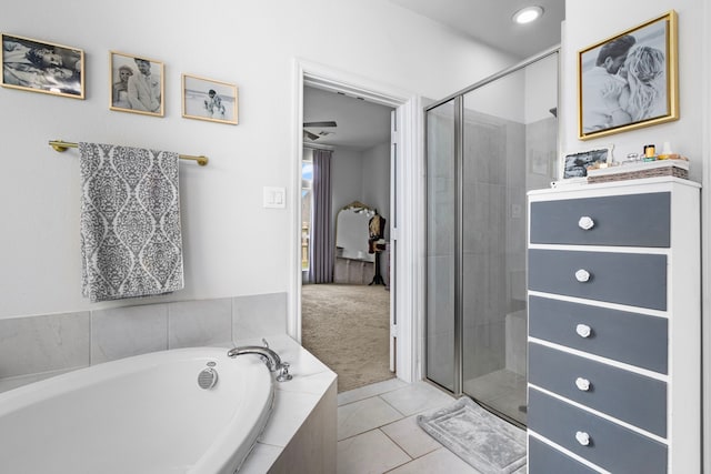 29126 Sage Meadow Trl, Fulshear, TX 77441 - full bath featuring a garden tub, a stall shower, and vanity