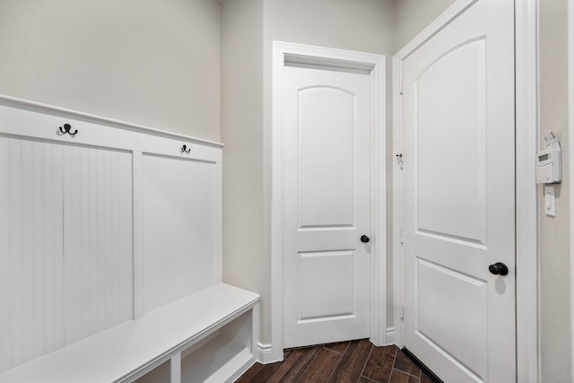 19219 Spotted Bass Ln, Cypress, TX 77433 - mudroom featuring dark wood finished floors