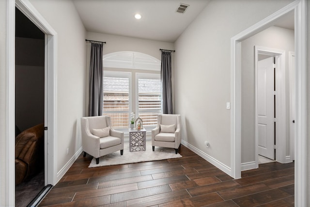 19219 Spotted Bass Ln, Cypress, TX 77433 - sitting room featuring dark wood-type flooring and recessed lighting