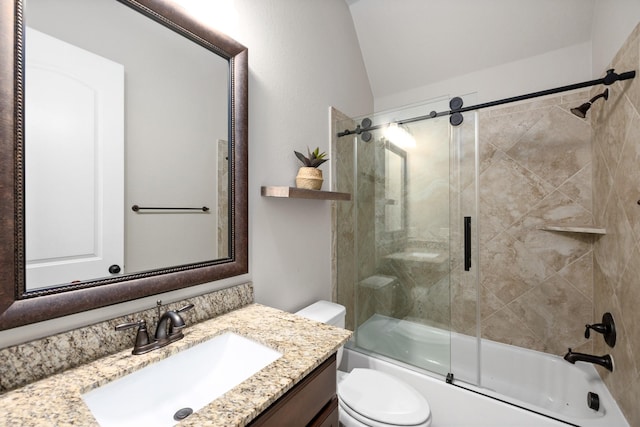19219 Spotted Bass Ln, Cypress, TX 77433 - bathroom featuring vanity and shower / bath combination with glass door