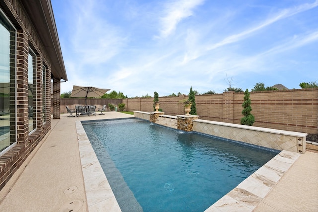 19219 Spotted Bass Ln, Cypress, TX 77433 - view of pool with a fenced backyard and a patio area