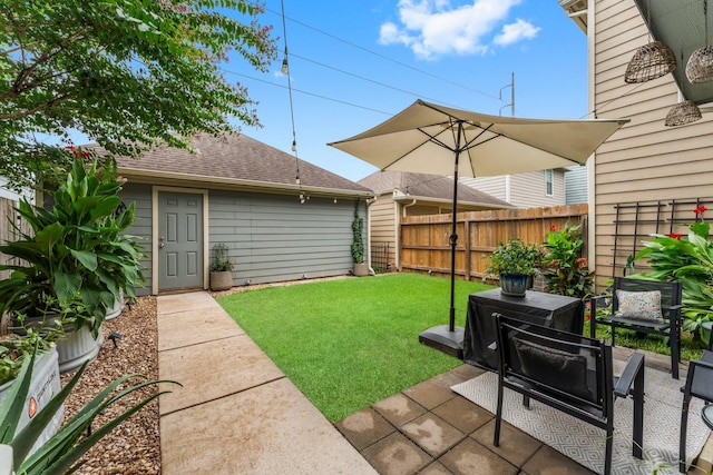 4663 Trembling Forest Ln, Houston, TX 77092 - view of yard with a patio area