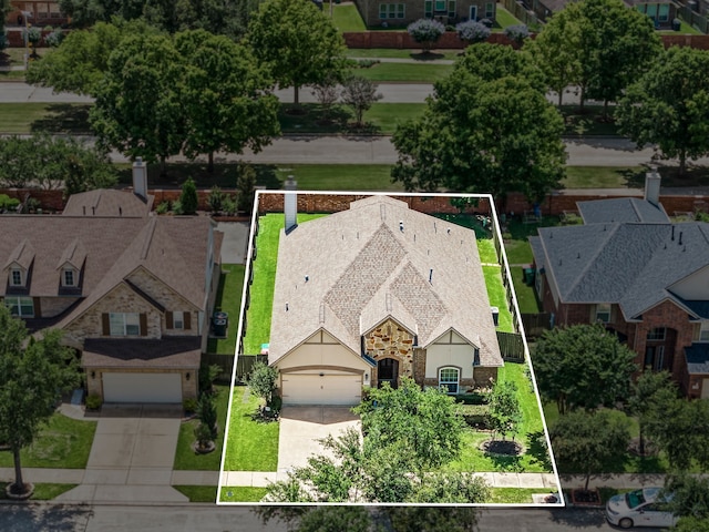 6230 Ledger Ln, Missouri City, TX 77459 - aerial perspective of suburban area featuring property boundaries highlighted