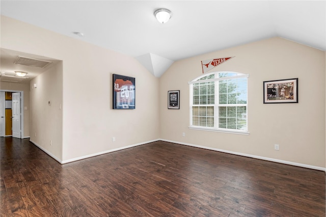 19334 St Winfred Dr, Spring, TX 77379 - unfurnished room featuring wood finished floors, vaulted ceiling, and attic access