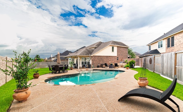 19334 St Winfred Dr, Spring, TX 77379 - view of pool featuring a patio and a fenced backyard