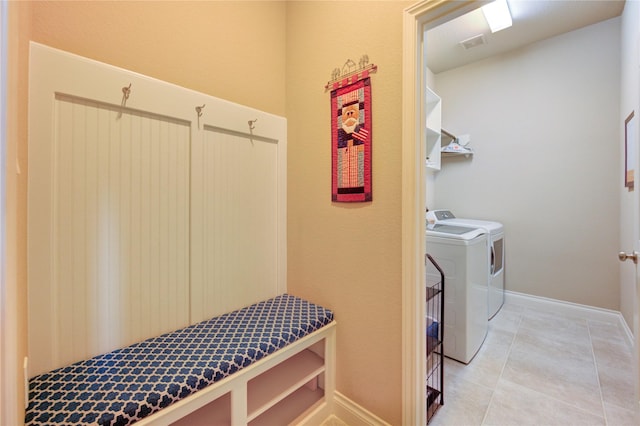 3411 Brampton Island Dr, Katy, TX 77494 - washroom with light tile patterned floors and washer and dryer