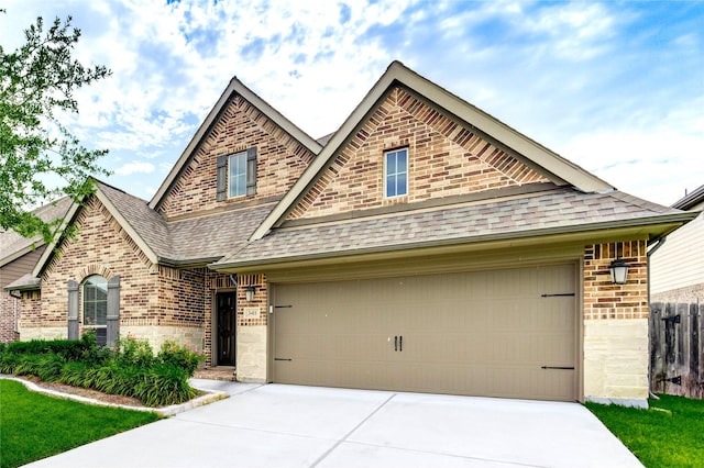 3411 Brampton Island Dr, Katy, TX 77494 - view of front of home with brick siding, roof with shingles, and concrete driveway