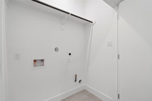 216 E 31st 1/2 St Unit B, Houston, TX 77018 - washroom with gas dryer hookup, hookup for a washing machine, electric dryer hookup, and light tile patterned floors