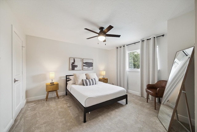 1802 Cedar Creek Ct, Houston, TX 77077 - bedroom featuring light colored carpet and a ceiling fan