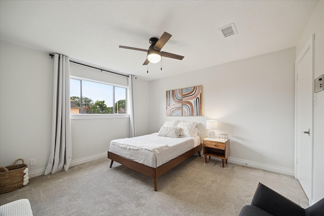 1802 Cedar Creek Ct, Houston, TX 77077 - bedroom with light colored carpet and a ceiling fan