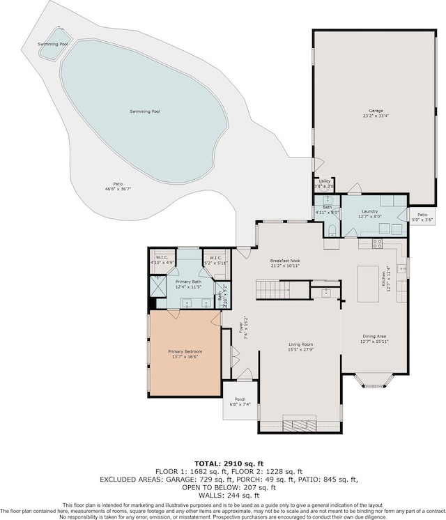 1802 Cedar Creek Ct, Houston, TX 77077 - view of floor plan / room layout